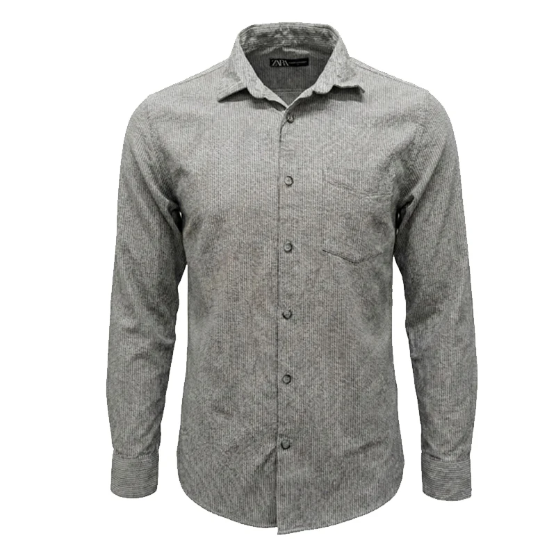 پیراهن آستین بلند یقه برگردان مردانه مدل ct458