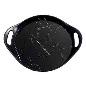 سینی مدل دسته  دار طرح Marble کد 244