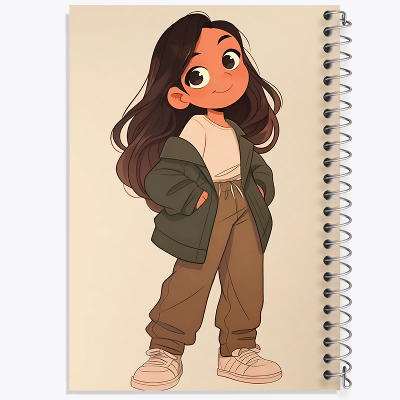 دفتر نقاشی 50 برگ خندالو طرح دختر بانمک کد F6698