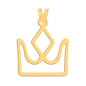 آویز گردنبند طلا 18 عیار زنانه فرشته مدل تاج   WNL-000647