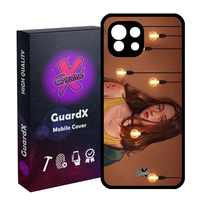 کاور گارد ایکس طرح Girl مدل Glass10034 مناسب برای گوشی موبایل شیائومی Mi 11 Lite