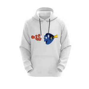 هودی زنانه مدل ماهی کد J211 رنگ سفید