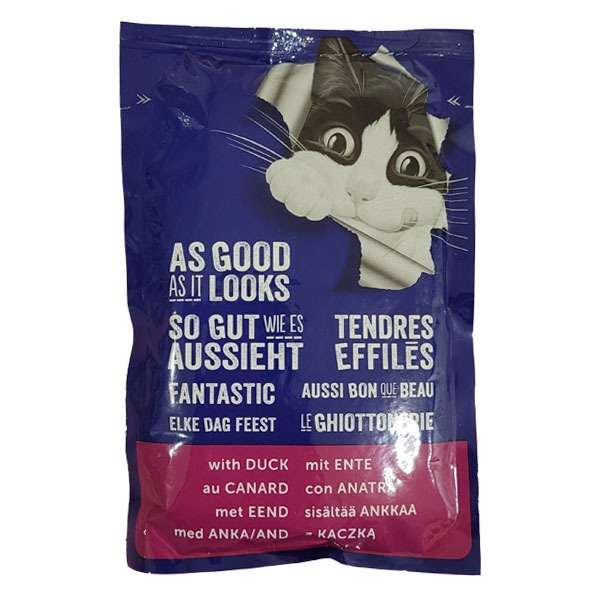 غذای پوچ گربه فلیکس مدل With DUCK وزن 85 گرم