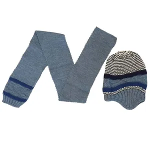 ست کلاه و شال گردن بافتنی بچگانه مدل abi7