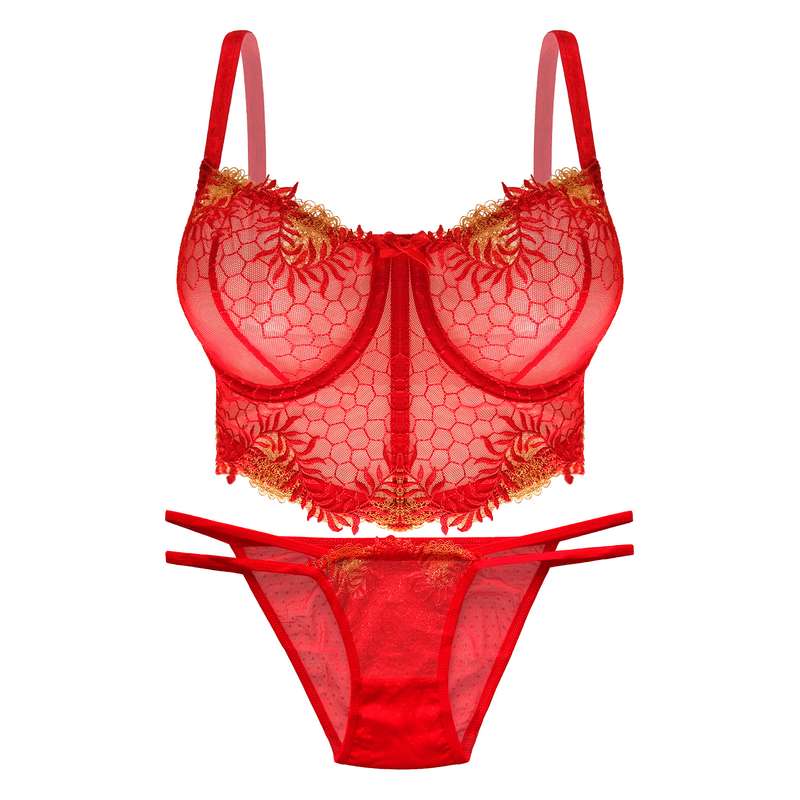 ست شورت و سوتین زنانه مدل Lovely کد Del-612 رنگ قرمز