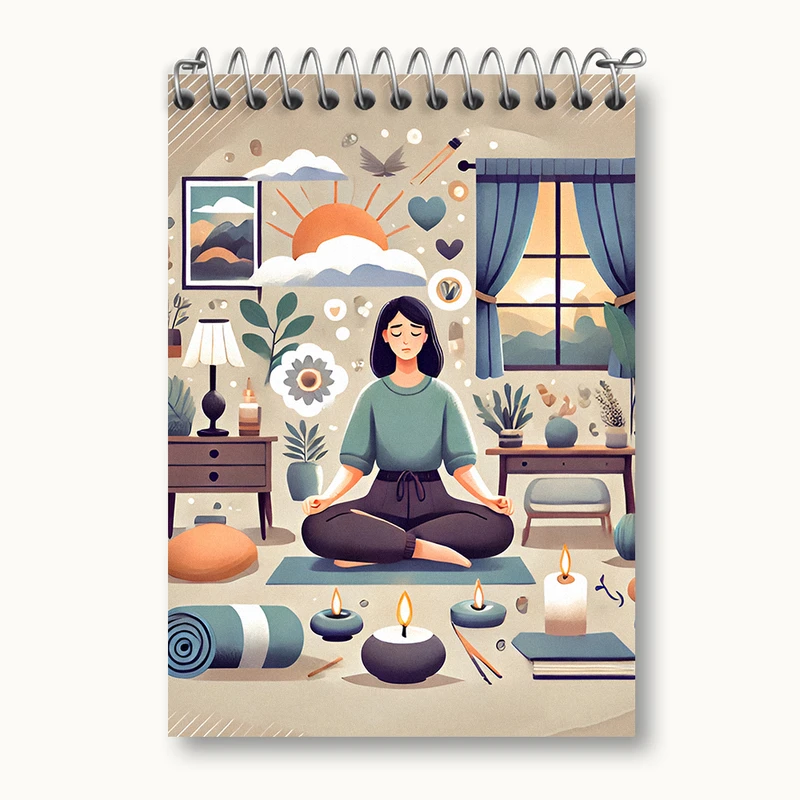 دفتر یادداشت 50 برگ خندالو طرح یوگا (Yoga) کد N5619