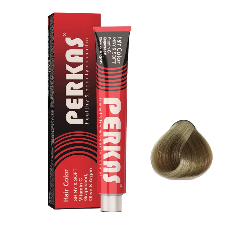 رنگ مو پرکاس شماره M6 حجم 100 میلی‌لیتر رنگ بلوند زیتونی متوسط