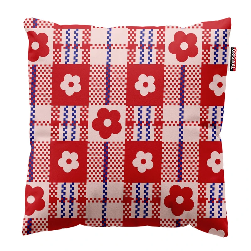  کوسن پاد آفرین طرح گل کد 1360 سایز 30*30 سانتی متر