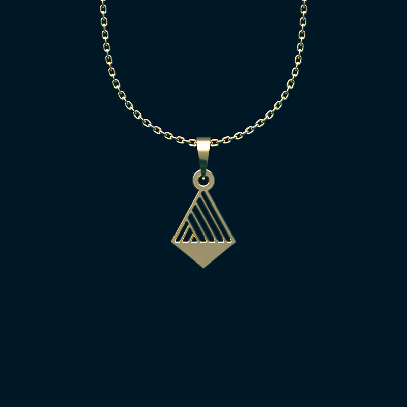 گردنبند طلا 18 عیار زنانه مدوپد مدل لوزی کد SS2-1-1169