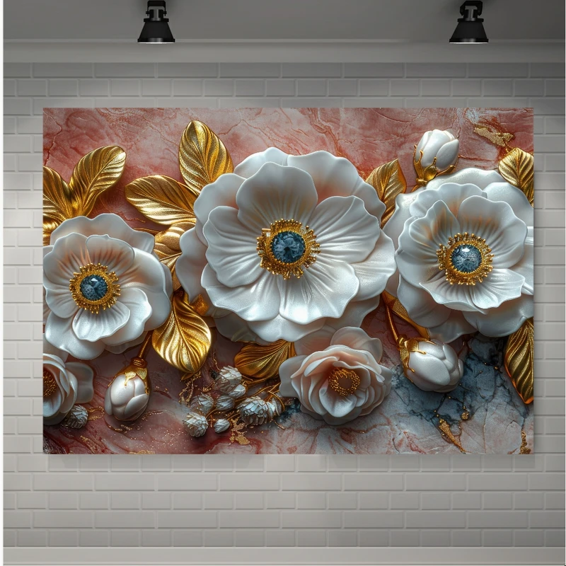  تابلو بوم طرح مدرن مدل گل کد AR31452