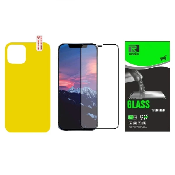 محافظ صفحه نمایش  روبیکس مدل FL-IP12 mini مناسب برای گوشی موبایل اپل iphone 12mini به همراه محافظ پشت گوشی