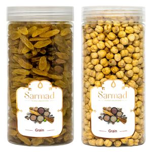 نخودچی سرمد - 350 گرم به همراه کشمش ممتاز - 500 گرم بسته 2 عددی