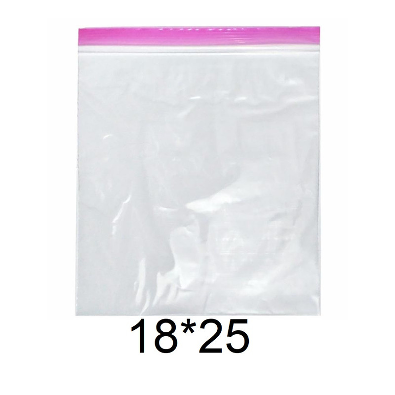 کیسه زیپ دار مدل دو زیپ کد 18x25 بسته 100 عددی