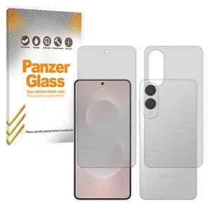 Panzer glass Resistant model matte screen protector suitable for Samsung Galaxy S25 Edge mobile phone along with the back protector