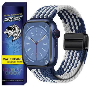 بند وایت ولف مدل WB-Braided مناسب برای ساعت هوشمند اپل واچ 44/45/46/49 میلی متری سری SE1/SE2/SE3/4/5/6/7/8/9/10/11/Ultra/Ultra2/Ultra3