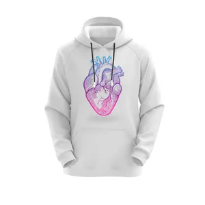 هودی زنانه مدل قلب کد J109  رنگ سفید