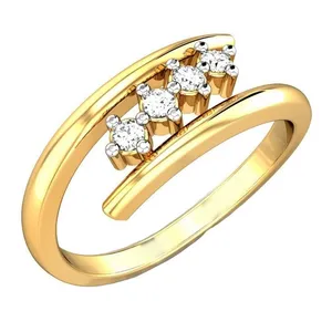  انگشتر طلا 18 عیار زنانه قیراط کد GH5102