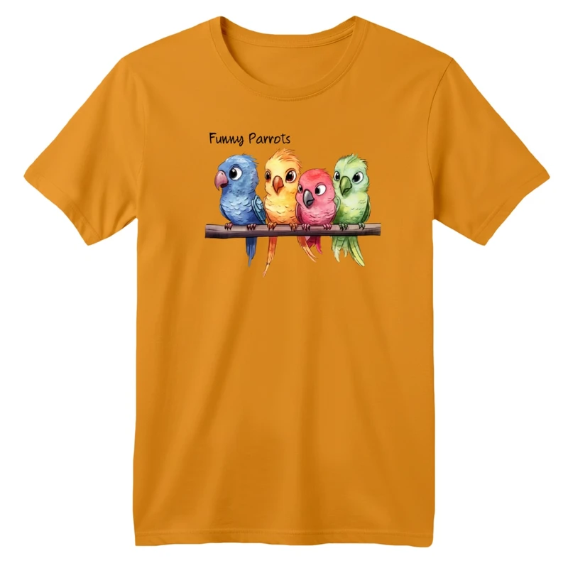 تی‌شرت آستین کوتاه لانگ بچگانه مدل پرنده ها