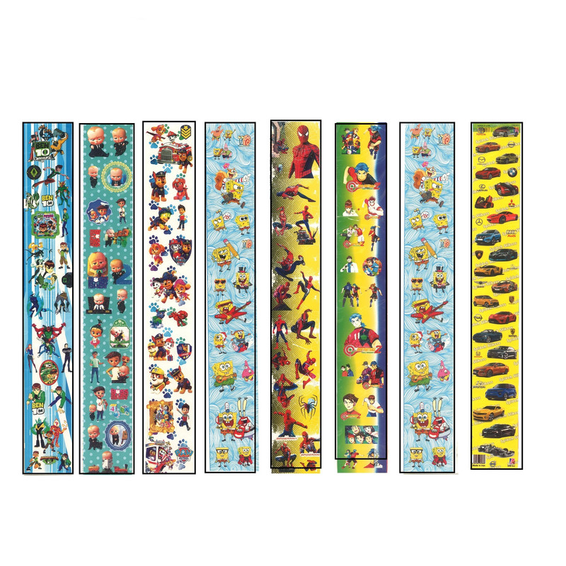 برچسب طرح عروسکی پسرانه مدل NGHF مجموعه 50 عددی