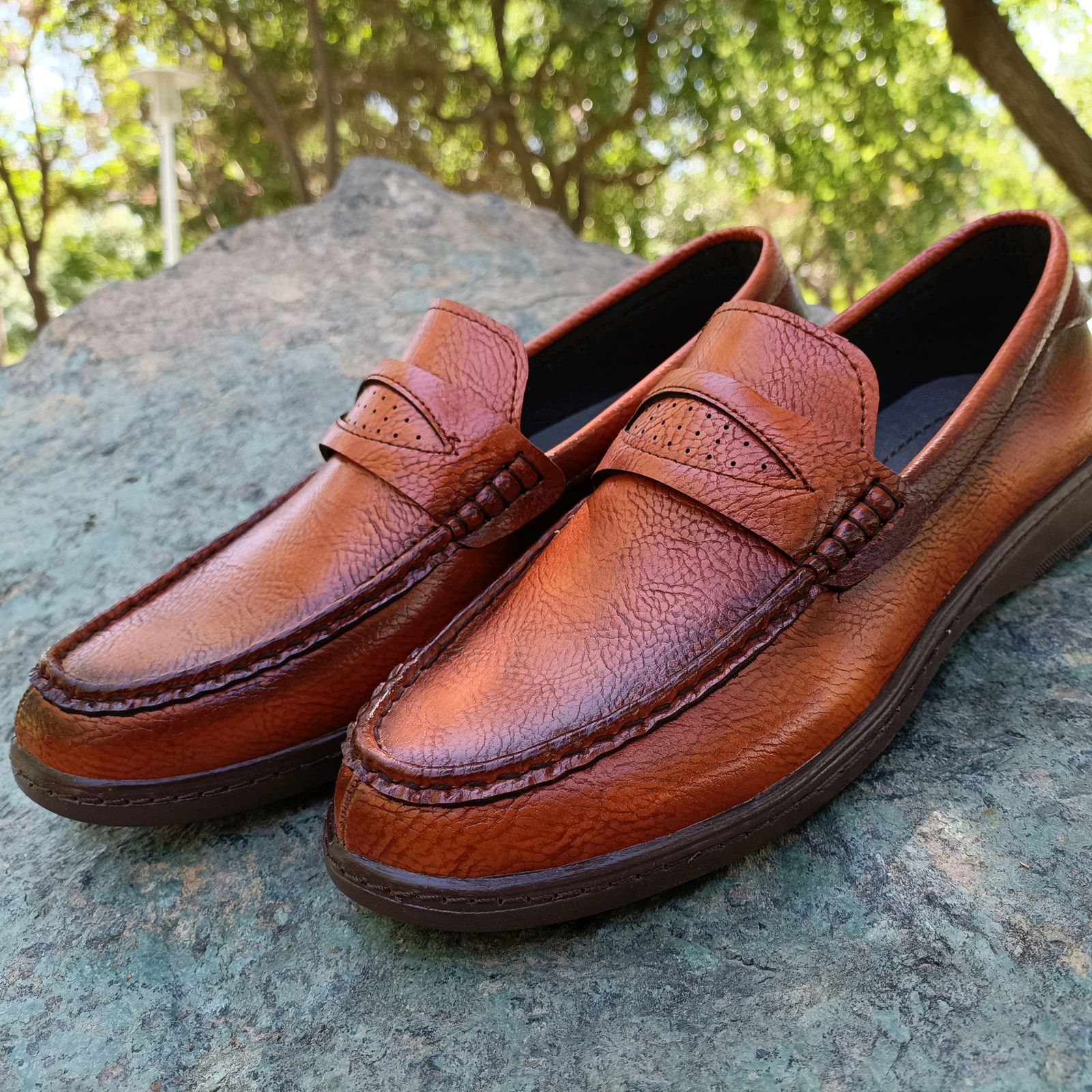 کفش کالج مردانه مدل آرتین کد T.a.j رنگ عسلی - - 4