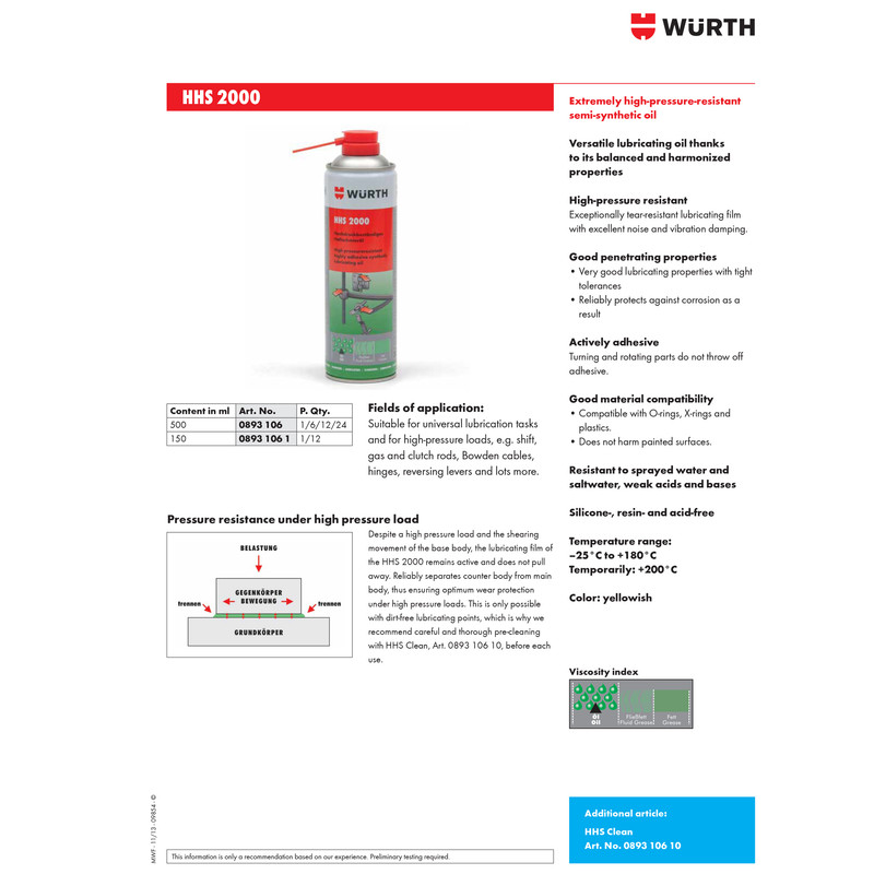 گریس مایع وورث مدل 08931061 حجم 150 میلی لیتر