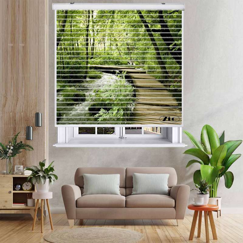 پرده زبرا زیو مدل L-5010 سایز 150x150 سانتی متر