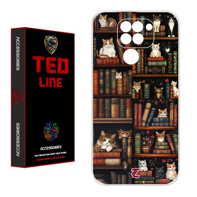 کاور تدلاین طرح گربه کد 1188 مناسب برای گوشی موبایل شیائومی Redmi Note 9