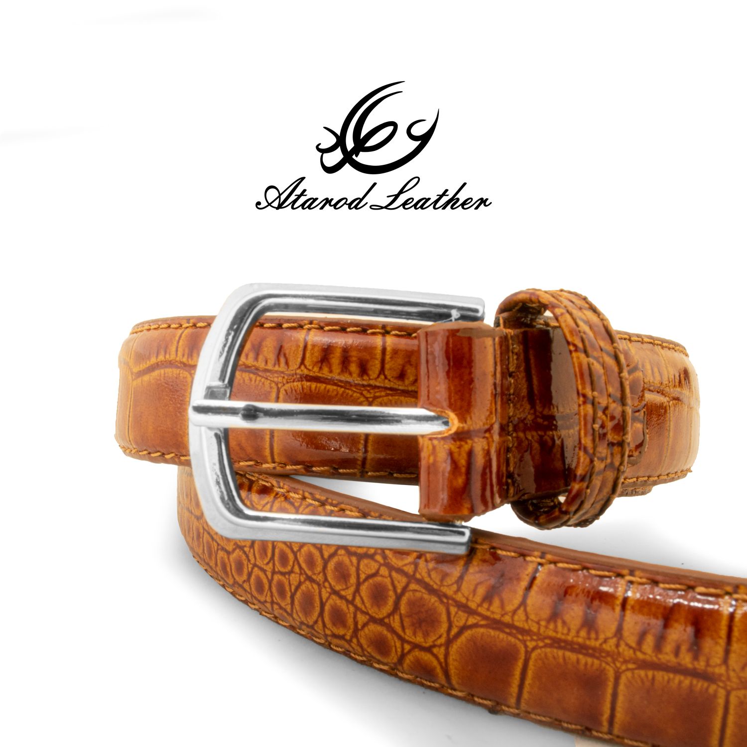 کمربند زنانه چرم عطارد مدل چرم طبیعی کد B54 -  - 7