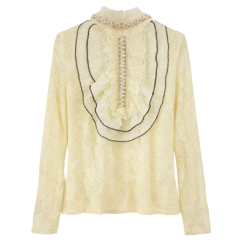 بلوز آستین بلند یقه ایستاده زنانه مدل MND1997