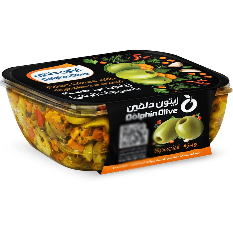 زیتون پرورده زیتون دلفین - 250 گرم