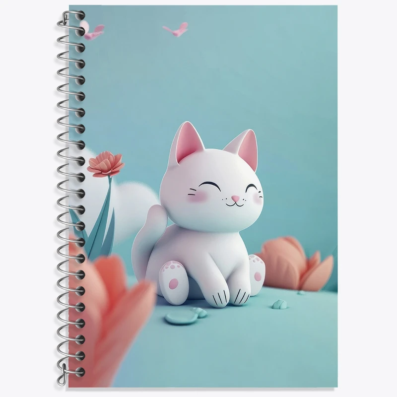 دفتر زبان 50 برگ خندالو مدل دو خط طرح هیولای کیوت کد N2262