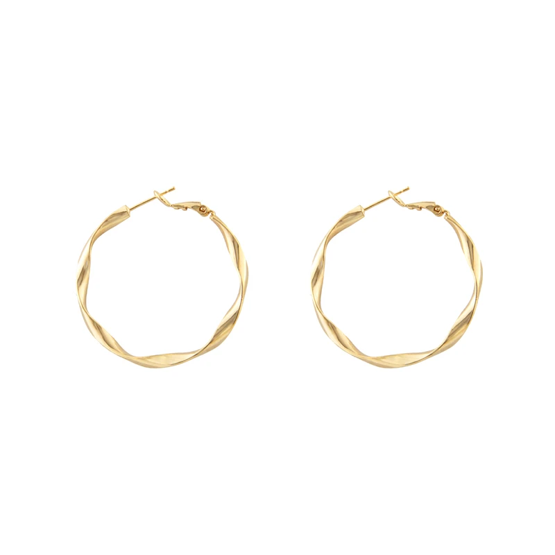 گوشواره حلقه‌ای زنانه مدل پیچی کد 1805