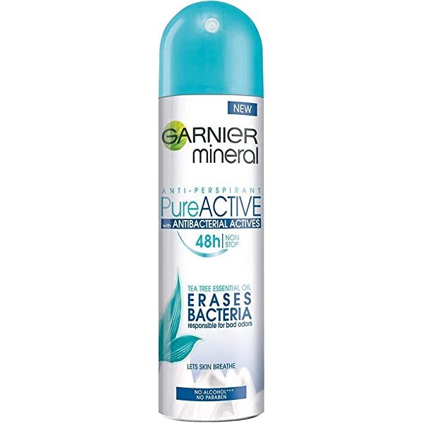 اسپری ضد تعریق زنانه گارنیه مدل PURE ACTIVE حجم 150 میلی لیتر