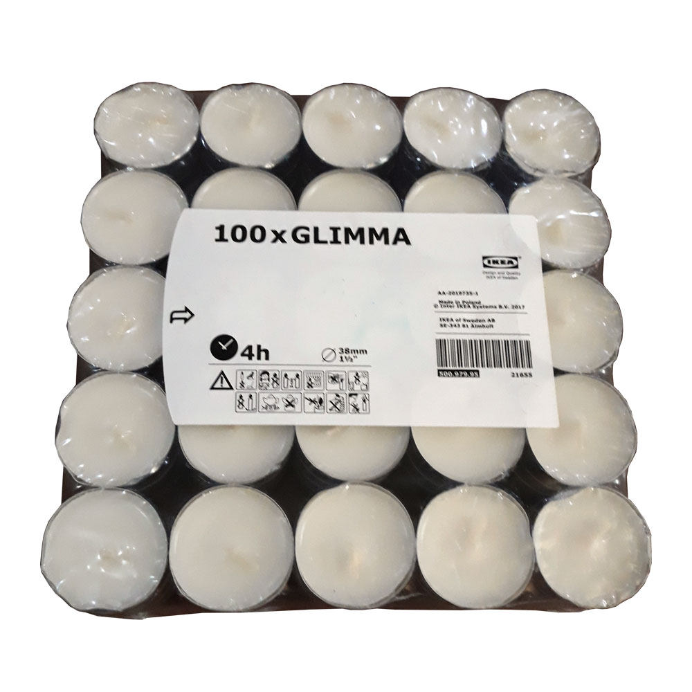 شمع وارمر ایکیا مدل GLIMMA بسته 100 عددی