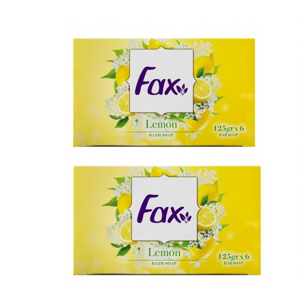 صابون شستشو فاکس مدل Lemon تحت لیسانس وزن 125 گرم مجموعه 2 عددی