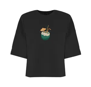 تی شرت آستین کوتاه زنانه بنیس مدل کوکو رنگ مشکی