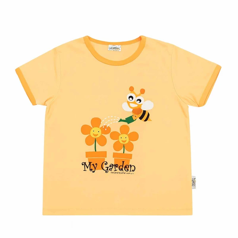 تی‌شرت آستین کوتاه دخترانه مدل زنبور مهربون کد 003