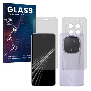 Glass Transparent Hydrogel Screen Protector for Honor Magic8 RSR Porsche Design mobile phone along with the back protector