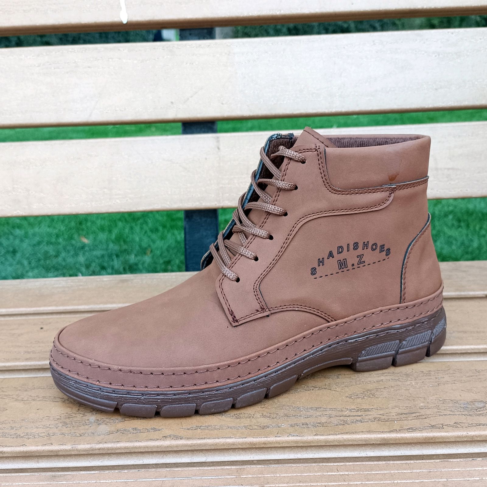 نیم بوت مردانه مدل گاندی طبی کد T.a.j رنگ عسلی -  - 3