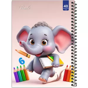 دفتر نقاشی 40 برگ انتشارات بله طرح فیل کوچولوی نقاش کد A4-K274