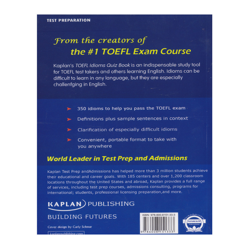 کتاب TOEFL Idioms اثر Mohammad Golshan PH.D انتشارات نخبگان فردا کتاب TOEFL Idioms اثر Mohammad Golshan PH.D انتشارات نخبگان فردا