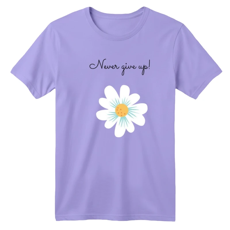 تی شرت آستین کوتاه بچگانه مدل گل بابونه