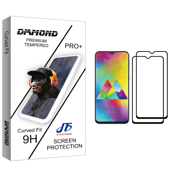 محافظ صفحه نمایش جی اف مدل Diamond glass مناسب برای گوشی موبایل سامسونگ Galaxy M20 بسته دو عددی