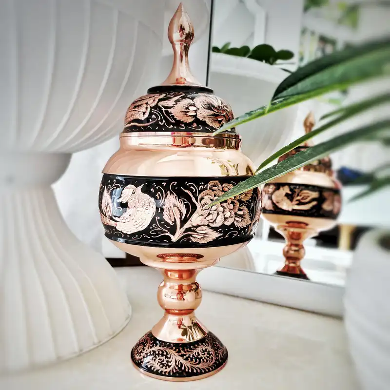 شکلات خوری مسی مدل الماس تراش کد 28