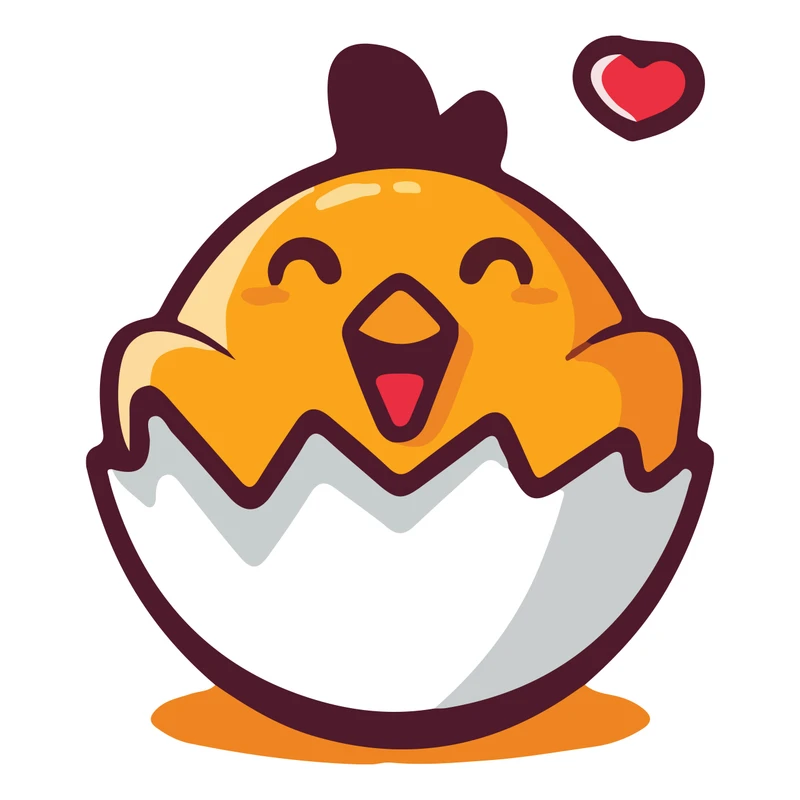 برچسب لپ تاپ پویا مارکت طرح جوجه کد 1322