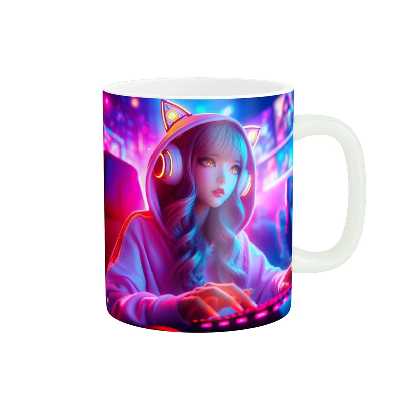 ماگ پاد آفرین طرح گیمر دخترانه کد 541