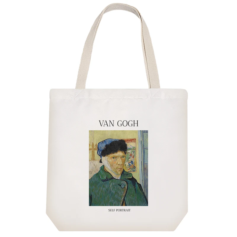 ساک خرید خندالو مدل سلف پرتره ونسان ونگوگ کد H2015