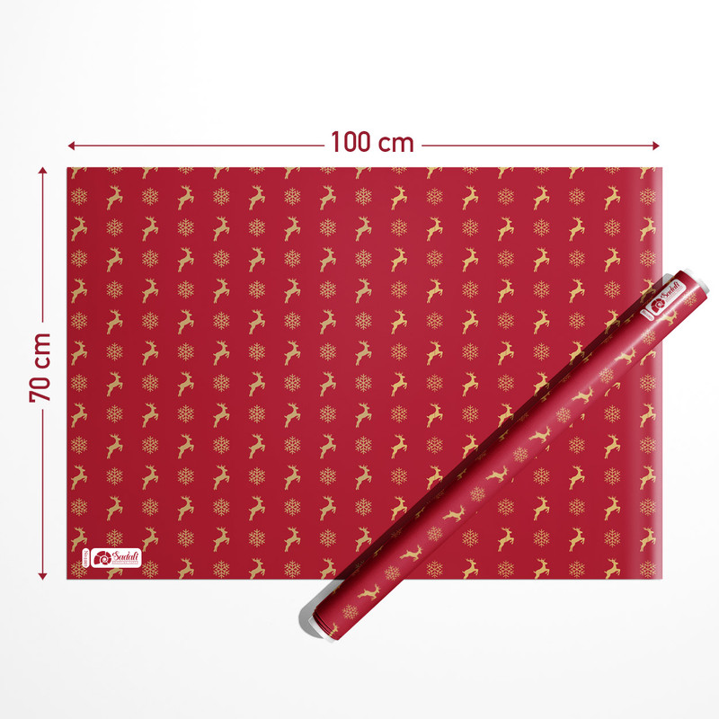 کاغذ کادو صدفی طرح کریسمس بسته 2 عددی