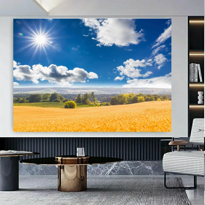 تابلو بوم طرح مخمل دشت مدل گندم(2) کد GR646