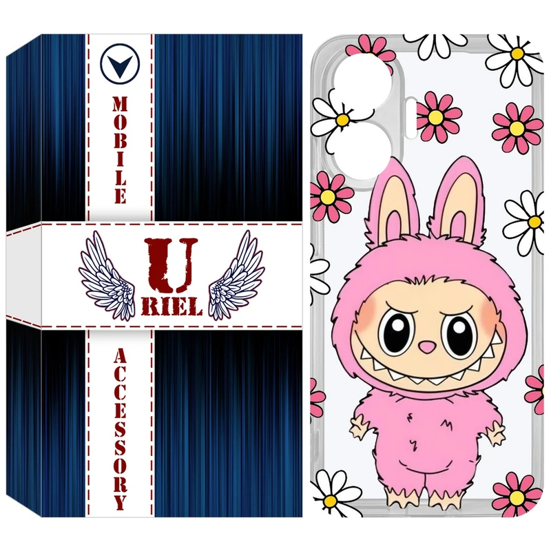 کاور یوریل مدل Clear کد 106 طرح لبوبو Labubu مناسب برای گوشی موبایل شیائومی Poco F7